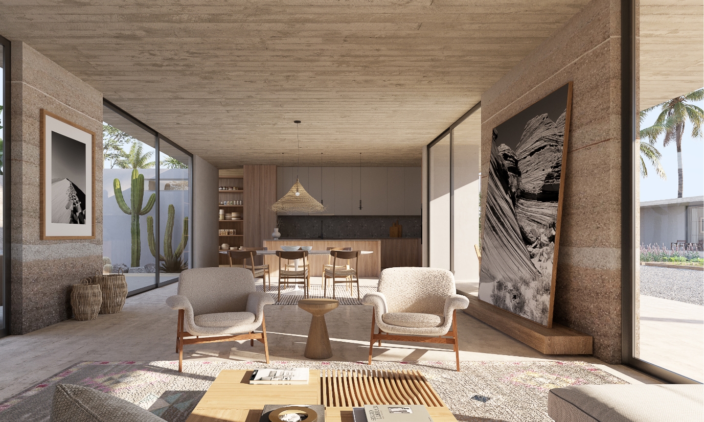 Overhead shot of a vast residential community with houses, roads, and green spaces.